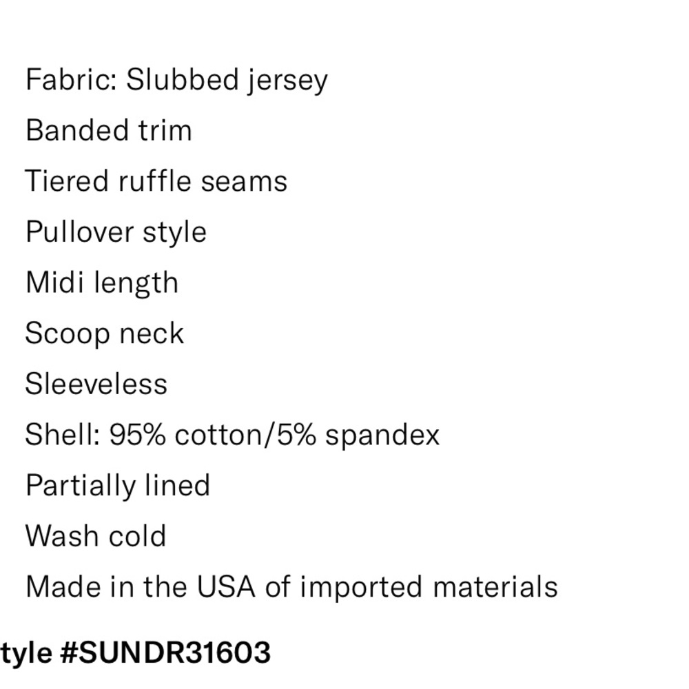 Sundry TIERED RACERBACK MIDI - Picture 15 of 16
